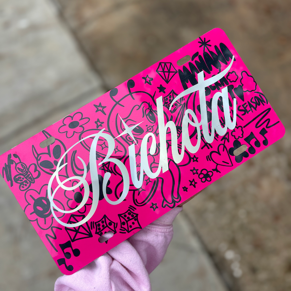 Bichota Car Tag | Placa de matrícula de Karol G