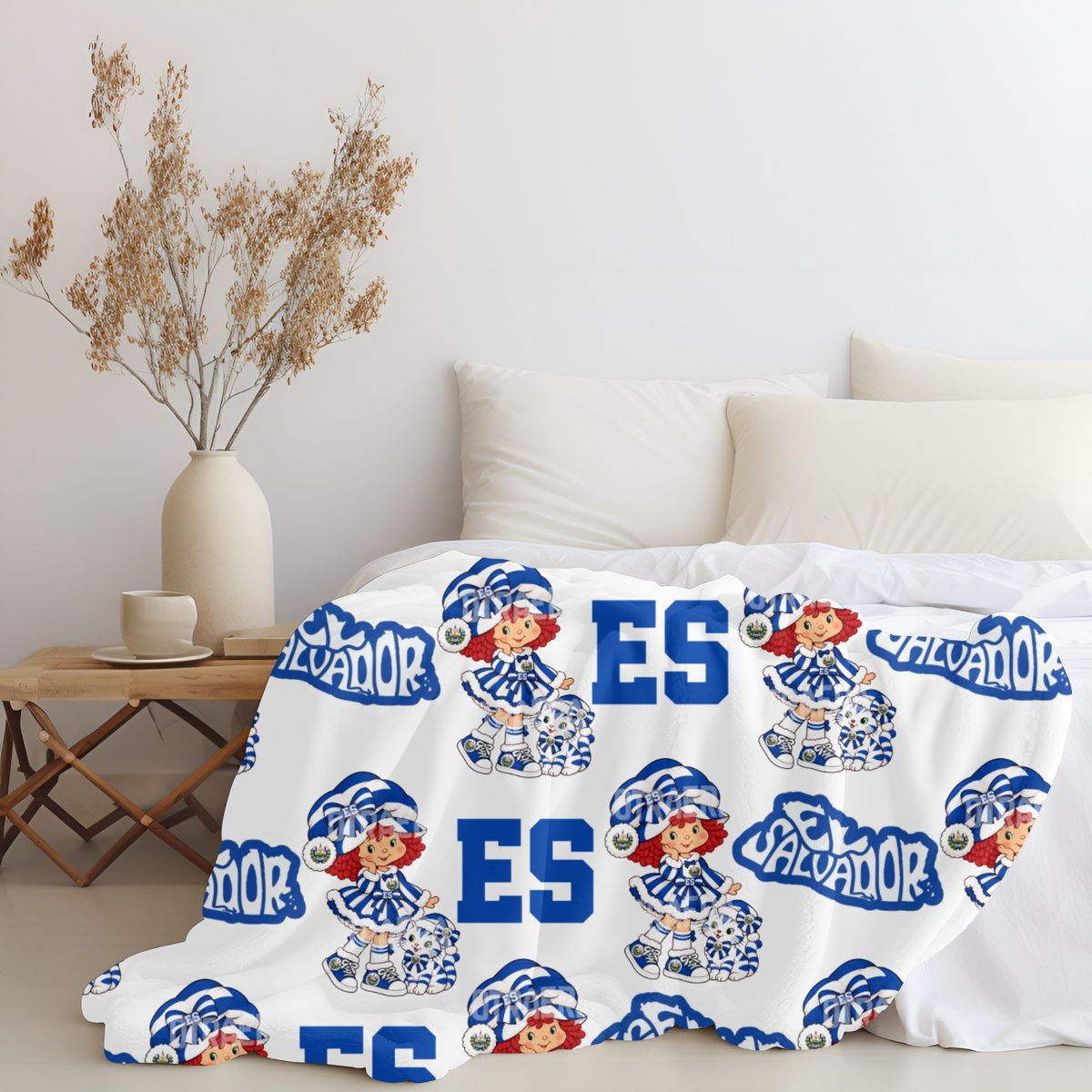 Strawberry x El Salvador Plush Blanket