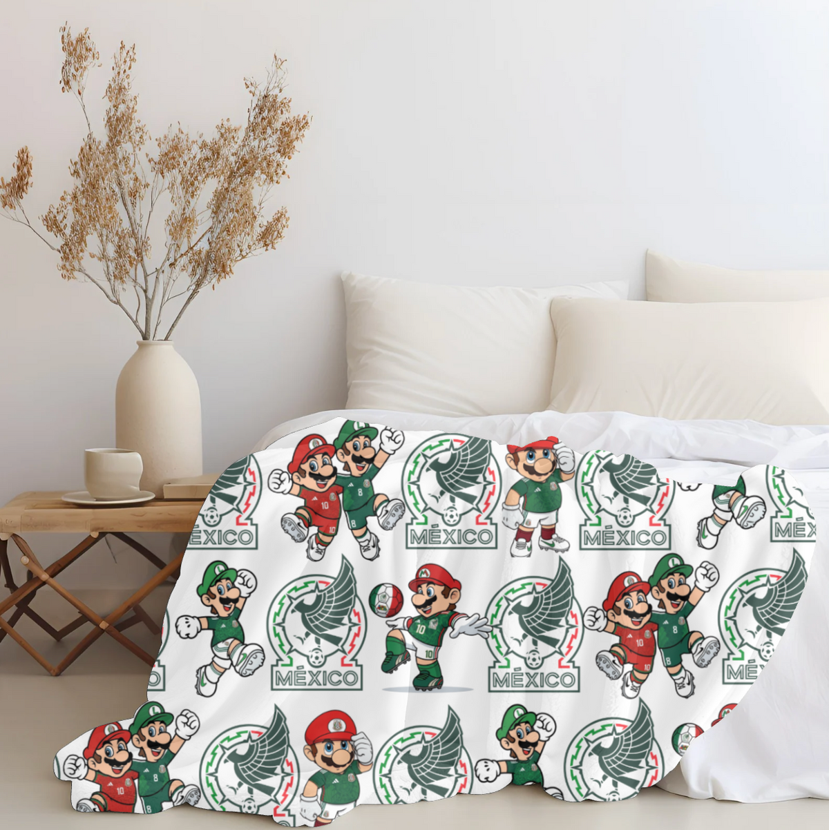 Mario Bros x Mexico Plush Blanket