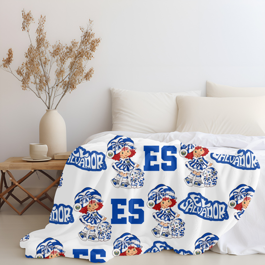 Strawberry x El Salvador Plush Blanket