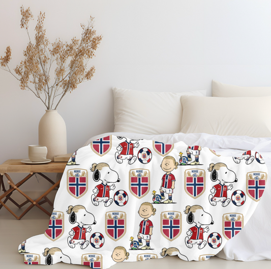 Snoopy Haaland Norway Plush Blanket