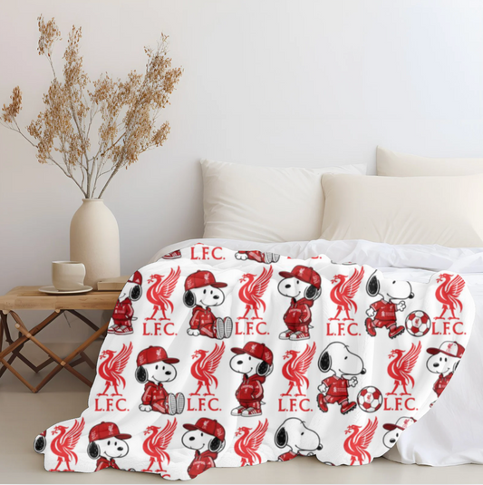 Snoopy x Liverpool Plush Blanket